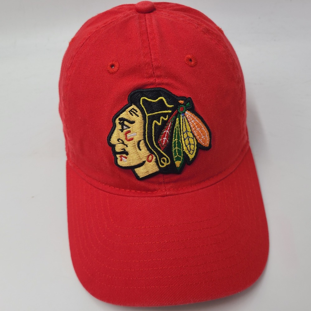 Chicago Blackhawks Hat Strapback Reebok Red NHL Hockey Logo Casual Cotton Men